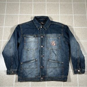Brooklyn Express Jean Jacket Y2K Vintage Chore Barn Jacket Denim Jacket Size‎ S